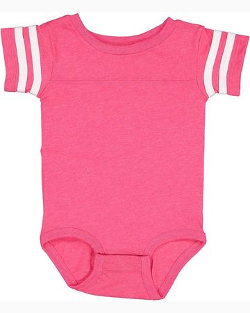 Rabbit Skins Infant 4.5 oz 100% Cotton Football Style Onesie